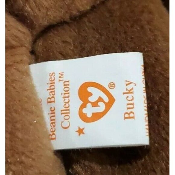 NWT Ty Beanie Baby Bucky 1995 Beaver - Picture 6 of 7
